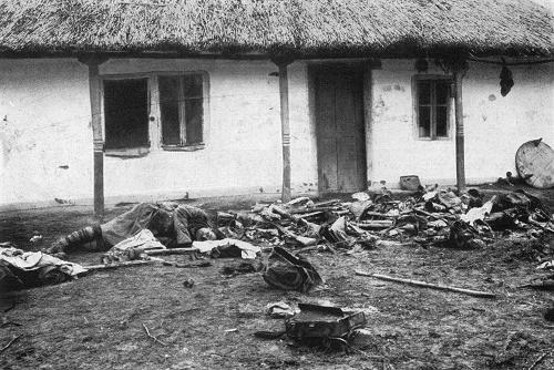 Nach dem Kampf um das Dorf Titu bei Bukarest (1916)